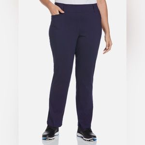 Callaway Women's Tech Stretch Solid Golf Pants Navy Pants 3X Plus Size